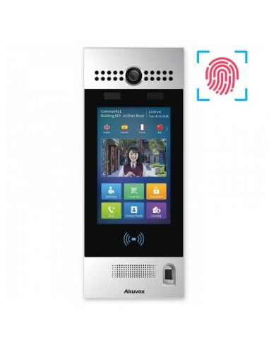 Akuvox - R29CT Multi-Tenant IP Video Door Entry System with facial  recognition, Fingerprint Reader, QR Code, BLE, 7