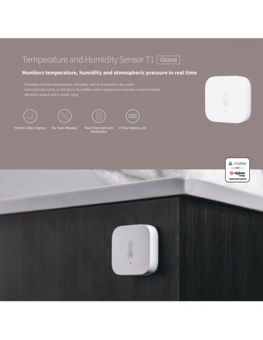 Zigbee Smart Temperature And Humidity Sensor T&H Sensor, Temperature and  Humidity Sensor