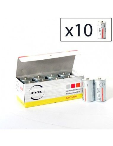 Enix - Boite 10 piles Alcaline LR14 NX 1,5V 9,3Ah