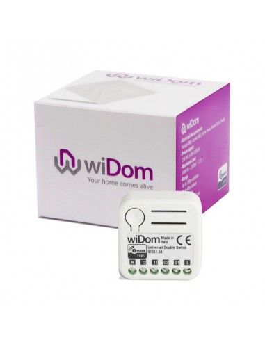 WiDom - micromodulo commutatore doppio relé Z-Wave+ (Universal Double Switch)