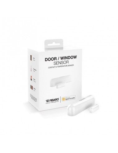 FIBARO - Sensore d'apertura Bluetooth compatibile con Apple HomeKit - Bianco (FIBARO Door/Window Sensor FGBHDW-002-1)