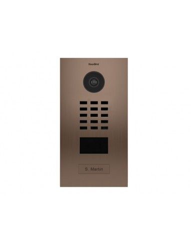 Doorbird - Portier vidéo connecté D2101BV - 1 sonnette avec lecteur de badge RFID (bronze)
