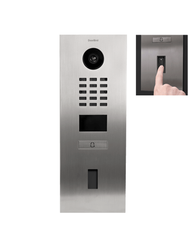 Doorbird - Portier vidéo connecté D2101FV un bouton avec emplacement pour lecteur d'emprunte EKEY