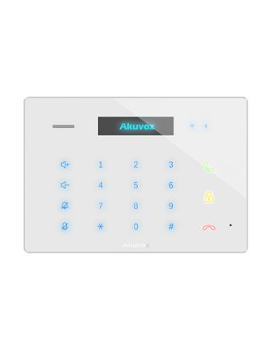 Akuvox - Console intérieure SIP audio avec Wifi et Bluetooth C312A - Blanc