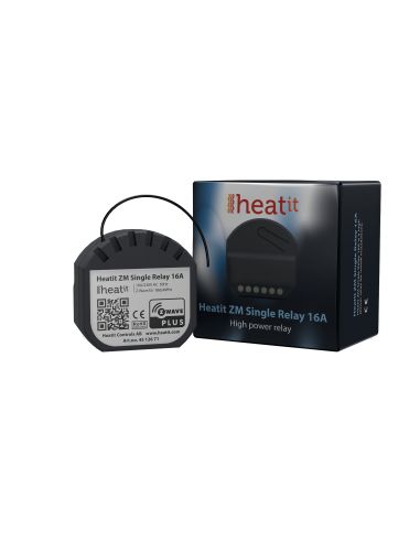 Heatit Controls - 16A Z-Wave+ 700 ZM Single Relay Switch Module