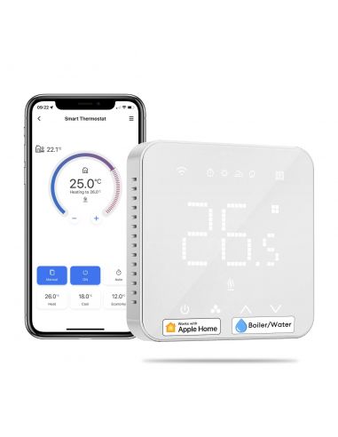 Meross - Thermostat Wi-Fi intelligent pour chaudière/système de chauffage à eau