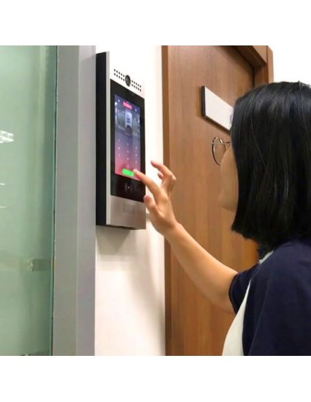 Akuvox - Multi-tenants SIP Touchscreen Intercom R29C with Dual Cameras, QR Code, Card Reader and secure Facial Recognition - Flu