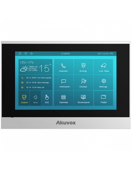 Akuvox - Console intérieure SIP avec écran tactile 7", Wifi et Bluetooth (version linux) Akuvox C313W