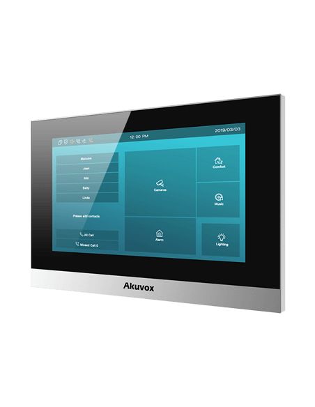 Akuvox - Console intérieure SIP avec écran tactile 7", Wifi et Bluetooth (version linux) Akuvox C313W