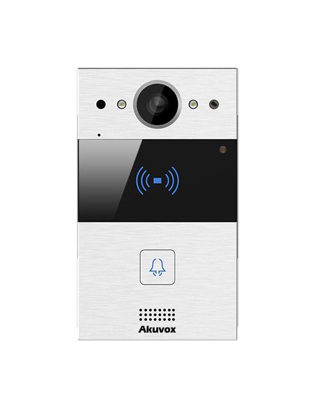 Akuox - Compact IP Video Door Station R20A - 1 Call button - RFID - Flush mount Edition