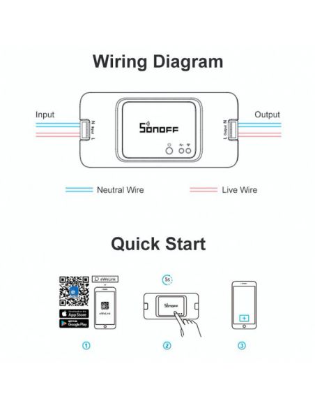 SONOFF - Module commutateur 10A Wifi (DIY)