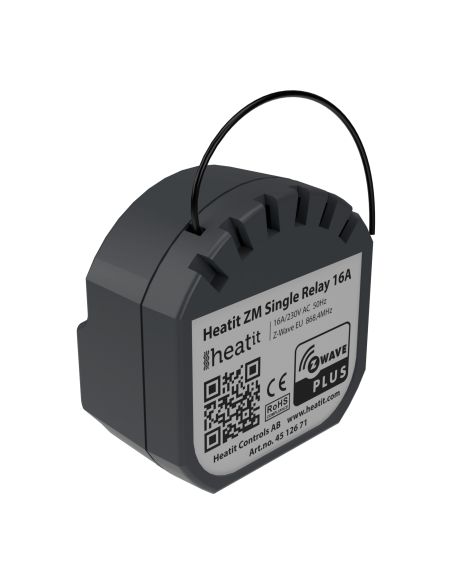 Heatit Controls - 16A Z-Wave+ 700 ZM Single Relay Switch Module