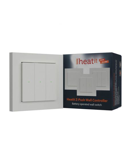 Heatit Controls - Interrupteur sans fil Z-Wave+ 700 Z-Push Wall controller