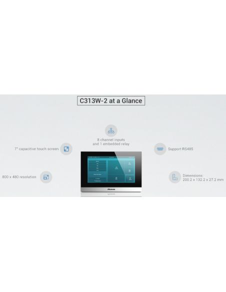 Akuvox - 2-Draht SIP Innenkonsole C313W-2 mit 7" Touchscreen, Wifi und Bluetooth (Linux Version)