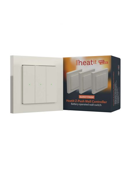 Heatit Controls - Interrupteur sans fil Z-Wave+ 700 Z-Push Wall controller