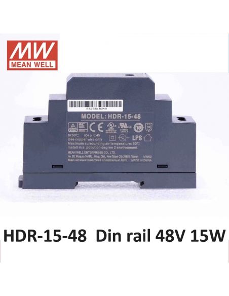Mean Well - Power supply 48v/0.32A DIN Rail format