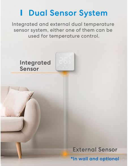 Meross - Smart Wi-Fi Wall Switch 1 Gang 2 way Touch Button