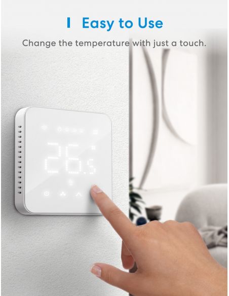 Meross - Thermostat Wi-Fi intelligent pour chaudière/système de chauffage à eau