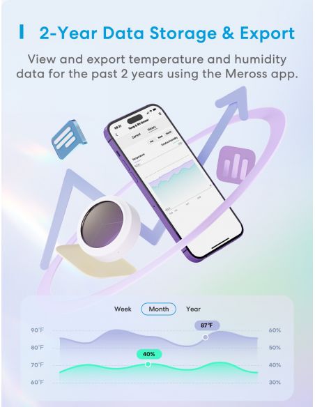 Meross - Capteur intelligent de température et d'humidité