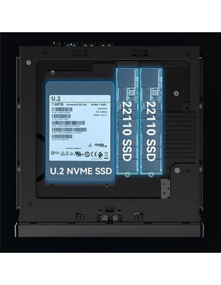 Minisforum - Mini PC MS-01 Barebone with Intel Core i9-12900H,vPro Enterprise Support,2x10Gbps SFP+LAN/2x2.5G RJ45/2xUSB4/HDIM/1