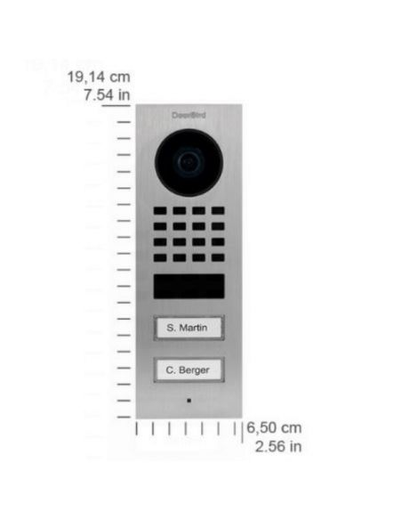 Doorbird - D1102V connected video doorphone for flush mounting